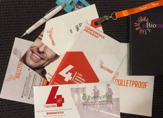 Bulletproof Biohacking Conference 2016 swag